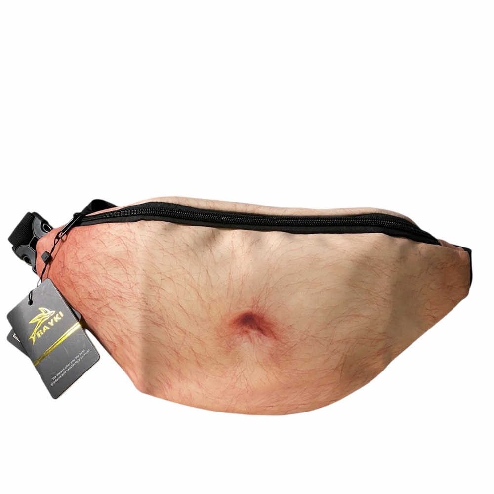 Humorous “Bare Realistic Belly”Belt Bag